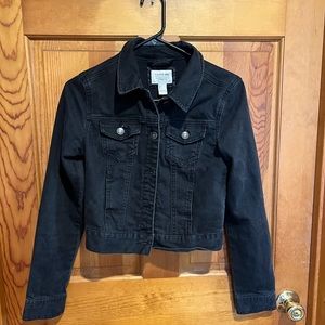 Black jean jacket size small.